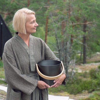 Saunafata , úr svörtu ál. - Image 4